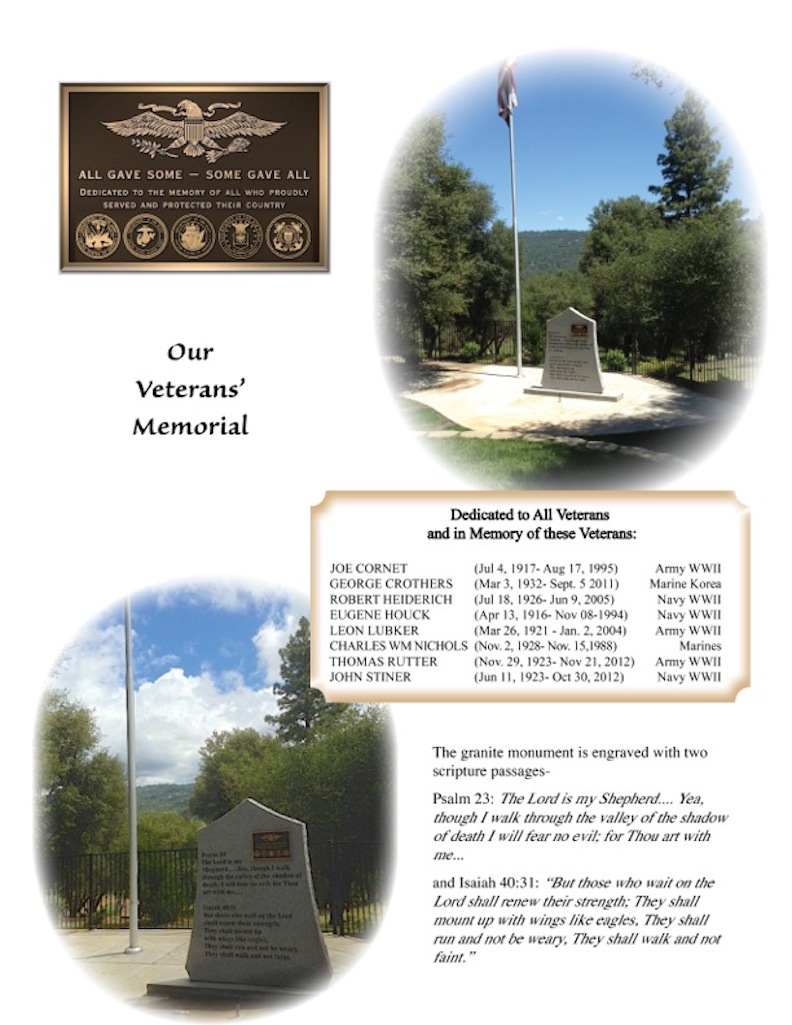 veterans&#39; memorial page
